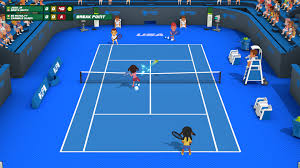 image of a tennis style video game.